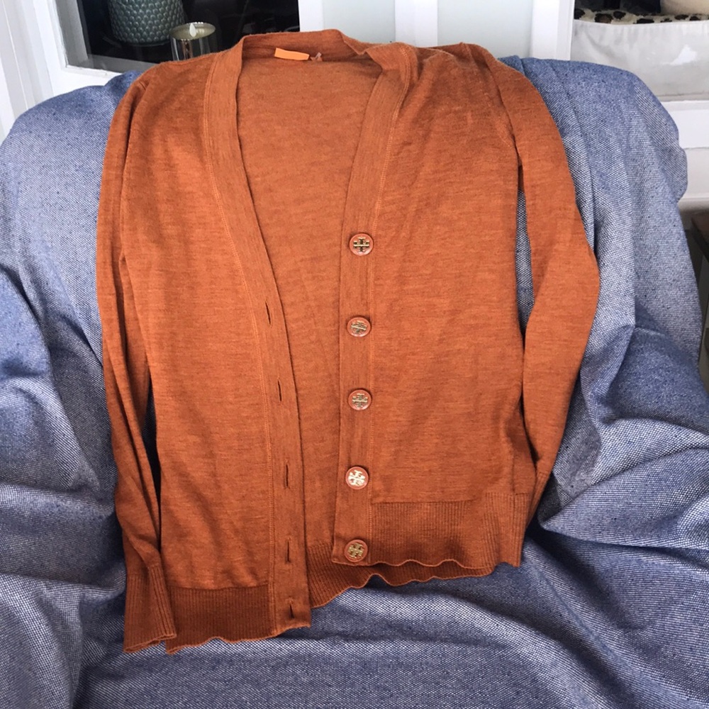 Size S Tory Burch Cardigan with Gold Buttons